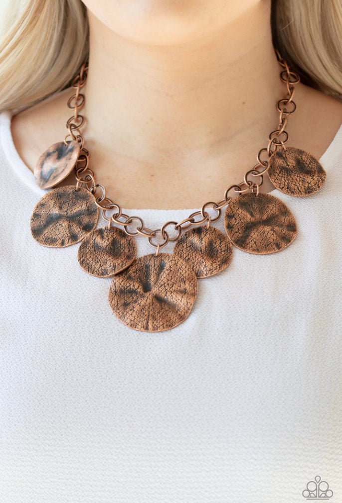 Barely Scratched The Surface - Copper Necklace