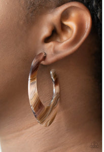 Retro Renaissance - Brown Earrings