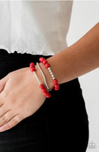 Load image into Gallery viewer, New Adventures - Red - Set of 3 Stretchy Band - Bracelets
