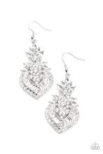 Royal Hustle - White Rhinestone Earrings - Life Of The Party Exclusive (August 2021)
