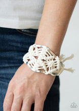Load image into Gallery viewer, Macrame Mode - White - Bracelet - Life of the Party Exclusive - September 2020
