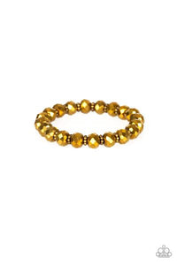 Crystal Candelabras - Brass Bracelet