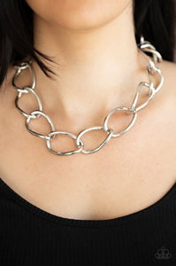 The Challenger - silver - Paparazzi necklace