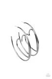 Load image into Gallery viewer, Love At First BRIGHT - Black - Heart Hoop Earrings
