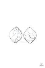 Load image into Gallery viewer, Marble Marvel - White Earrings
