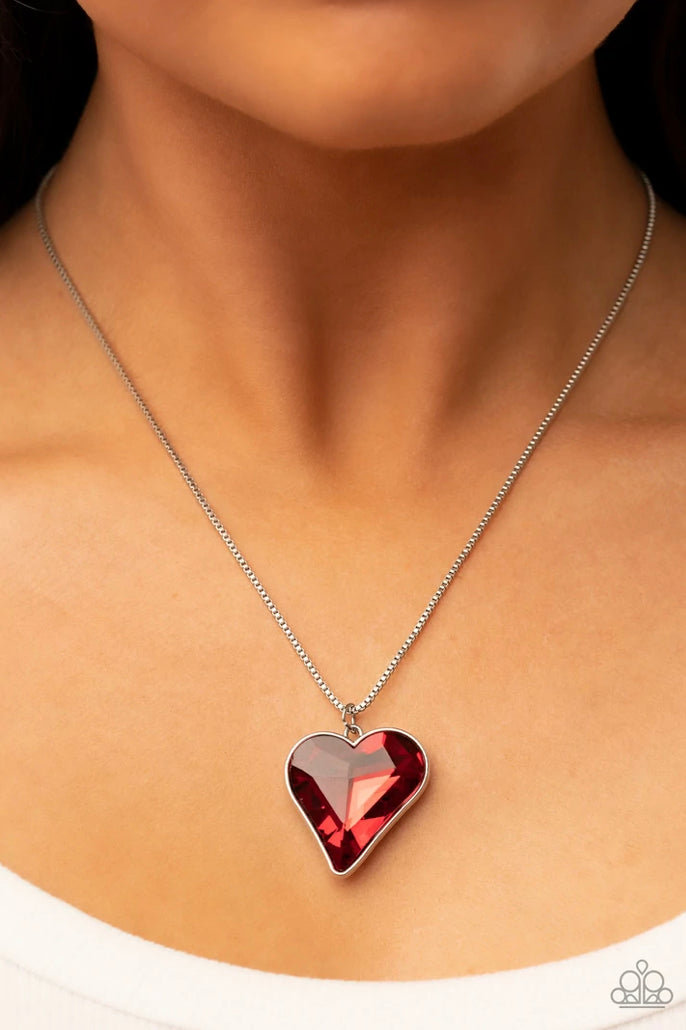 Lockdown My Heart - Red - Necklace