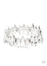 Load image into Gallery viewer, Fiercely Fragmented - white - Paparazzi bracelet
