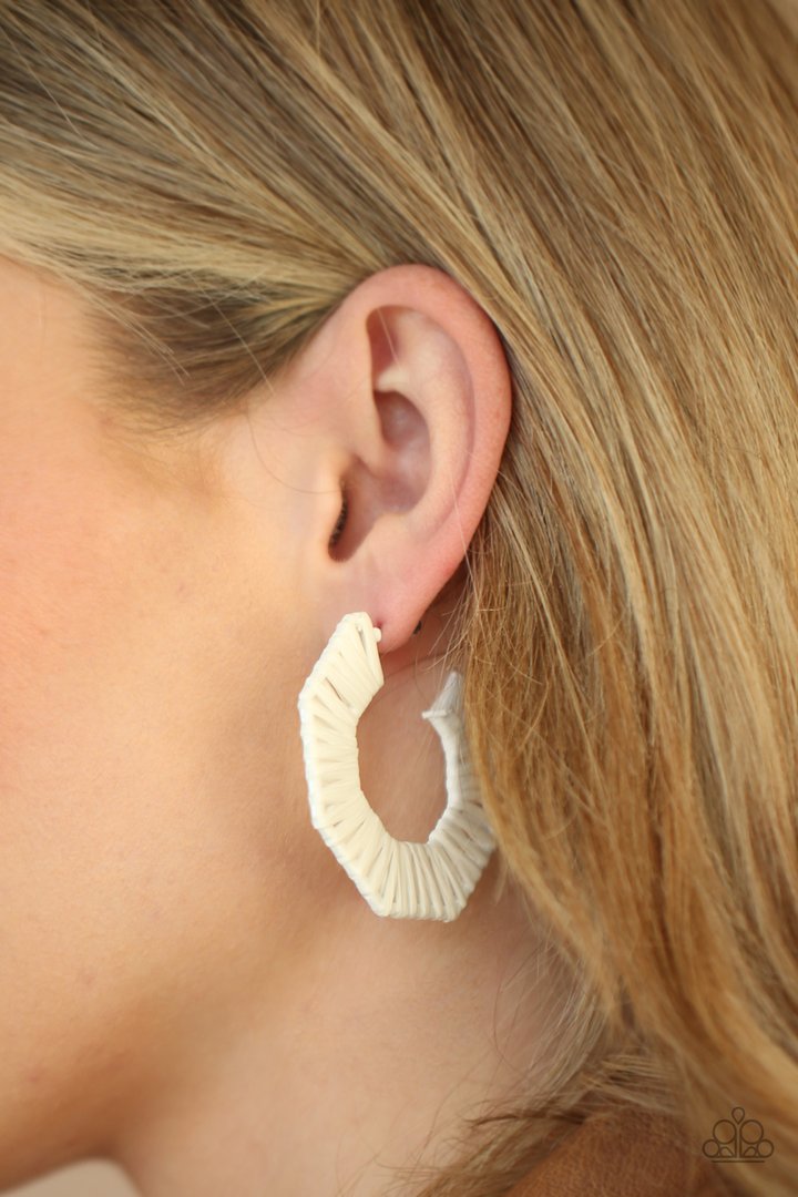 Fabulously Fiesta - White Earrings