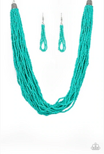 Load image into Gallery viewer, The Show Must Congo On! - Blue Seedbead Necklaces
